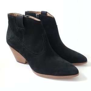 Frye Reina Western Nubuck Leather Ankle Bootie 9